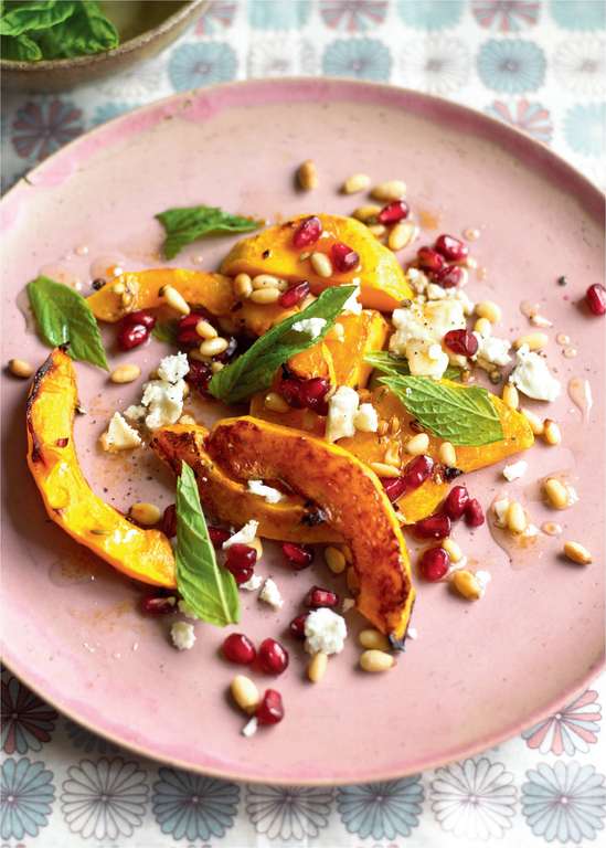 Butternut Squash, Pomegranate, Pine Nut, Feta And Mint Salad - The ...