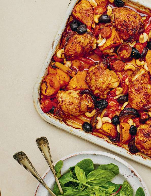 Candice Brown Spicy Chicken and Cashew Traybake | Midweek Meal