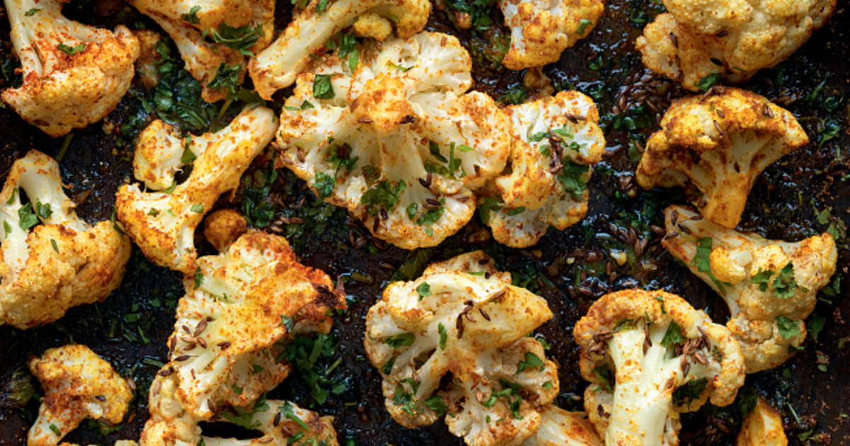 Roasted Cauliflower With Punjabi Seasonings The Happy Foodie