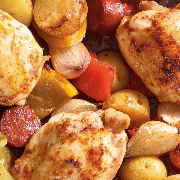 Chicken, Potato, and Chorizo Traybake Budget Recipe
