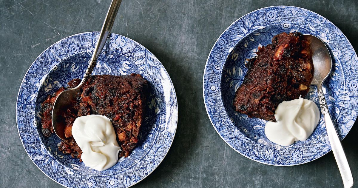 Traditional Christmas Pudding Recipe with Cream, Brandy & Nuts