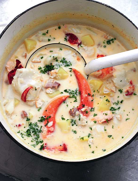 Cod and Lobster Chowder - The Happy Foodie