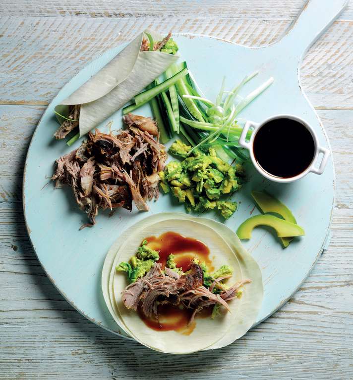Crispy Duck and Avocado Pancakes - The Happy Foodie