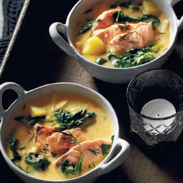 Salmon, Potato and Dill Soup | Comforting Soup Recipes