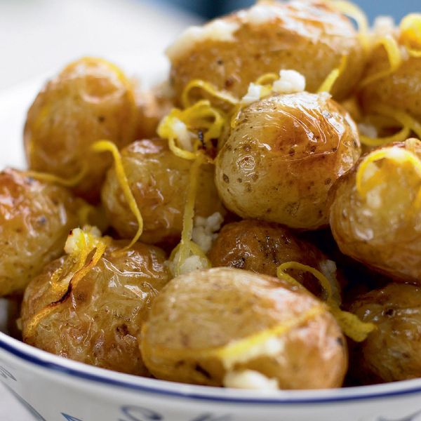 Roast Garlic and Lemon New Potatoes - The Happy Foodie-image