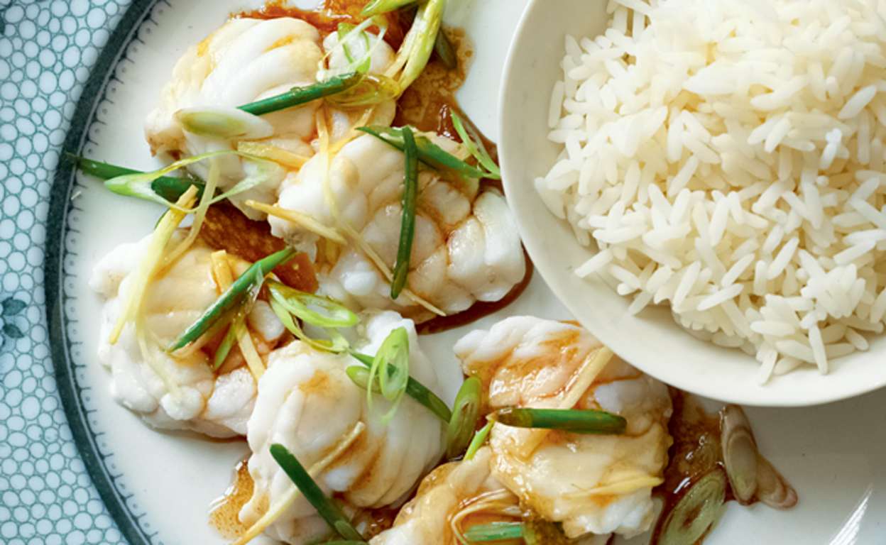 Steamed Monkfish, Wild Garlic & Ginger | Rick Stein Fish Recipes