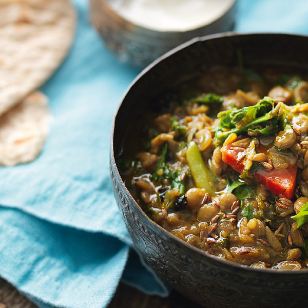 Green Lentil Curry With Kale The Happy Foodie