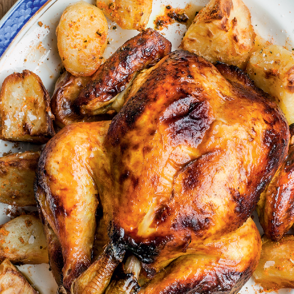 Cyrus’s Honey-Roasted Chicken with Outstanding Roasties - The Happy Foodie
