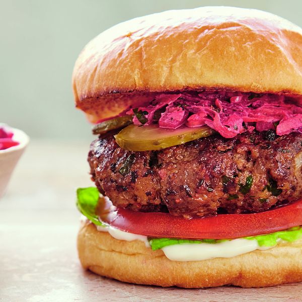 Mary Berry's Beef Burgers with Beetroot & Carrot Slaw