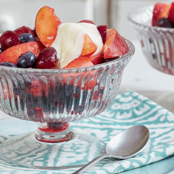 Rosy Fruit Compote With Yoghurt Recipe c2 Mary Berry Everyday