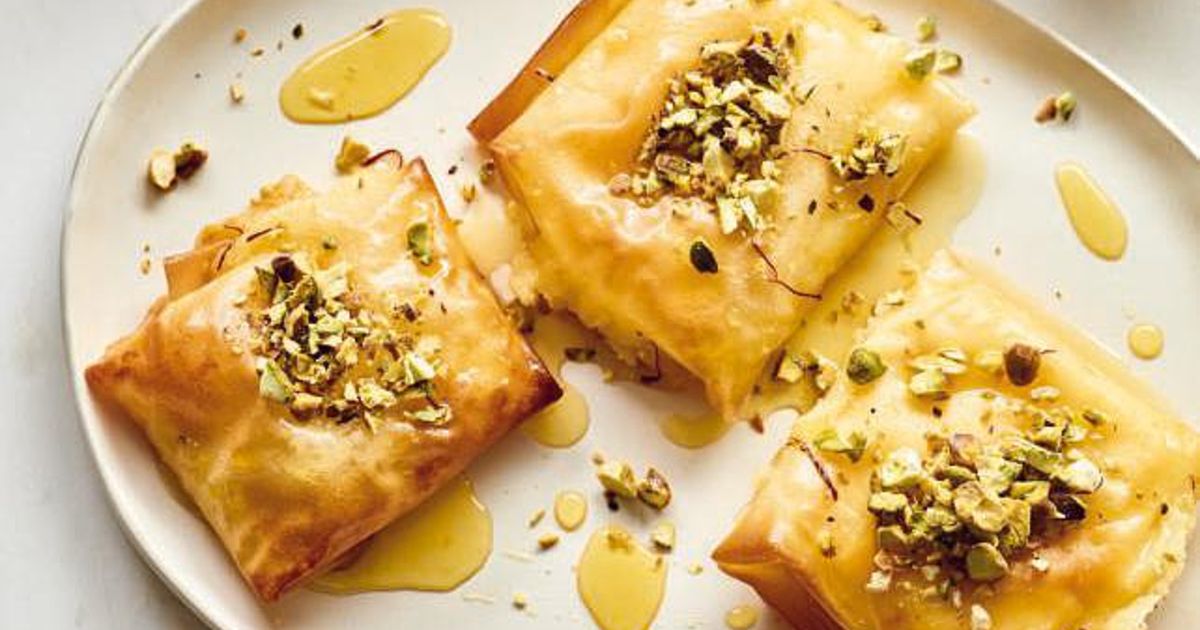 Nadiya Hussain Filo Cream Parcels Recipe Bbc2 Nadiya Bakes