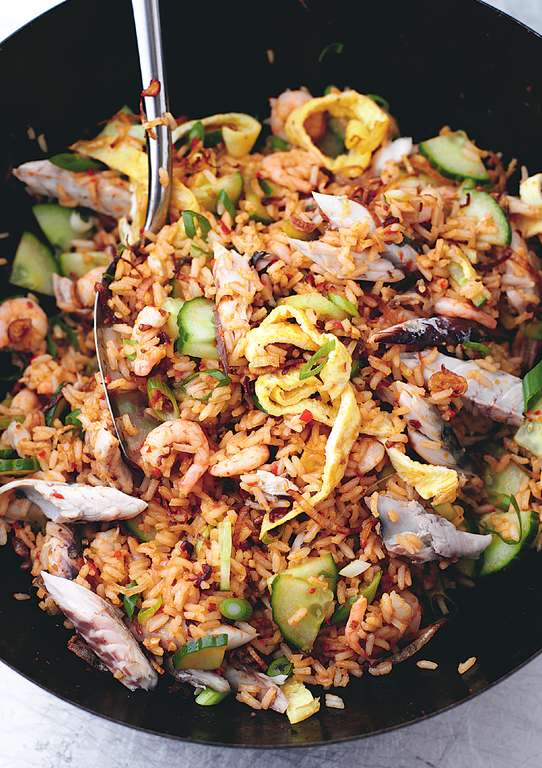 Nasi Goreng with Mackerel - The Happy Foodie