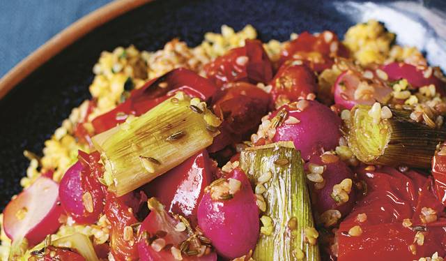 Nigella Lawson Spiced Bulgur Wheat Veg Recipe Bbc2 Cook Eat Repeat