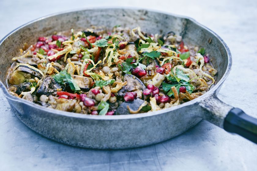 Palestinian Side Dish Ideas | Pomegranate Lentils