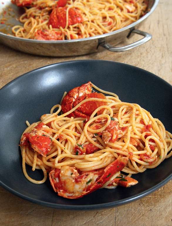 Spaghetti with Lobster - The Happy Foodie
