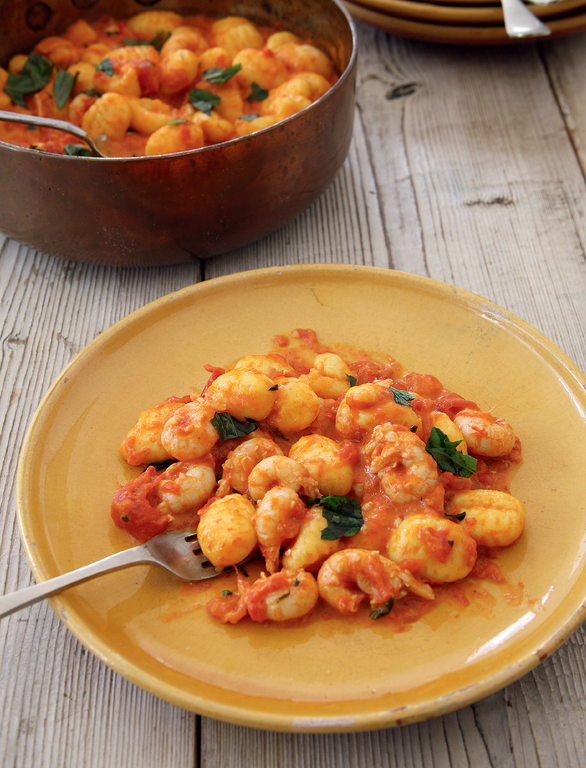 Gnocchi with Langoustines, Tomato and Cream - The Happy Foodie