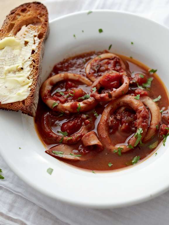 Basque Squid Stew - The Happy Foodie