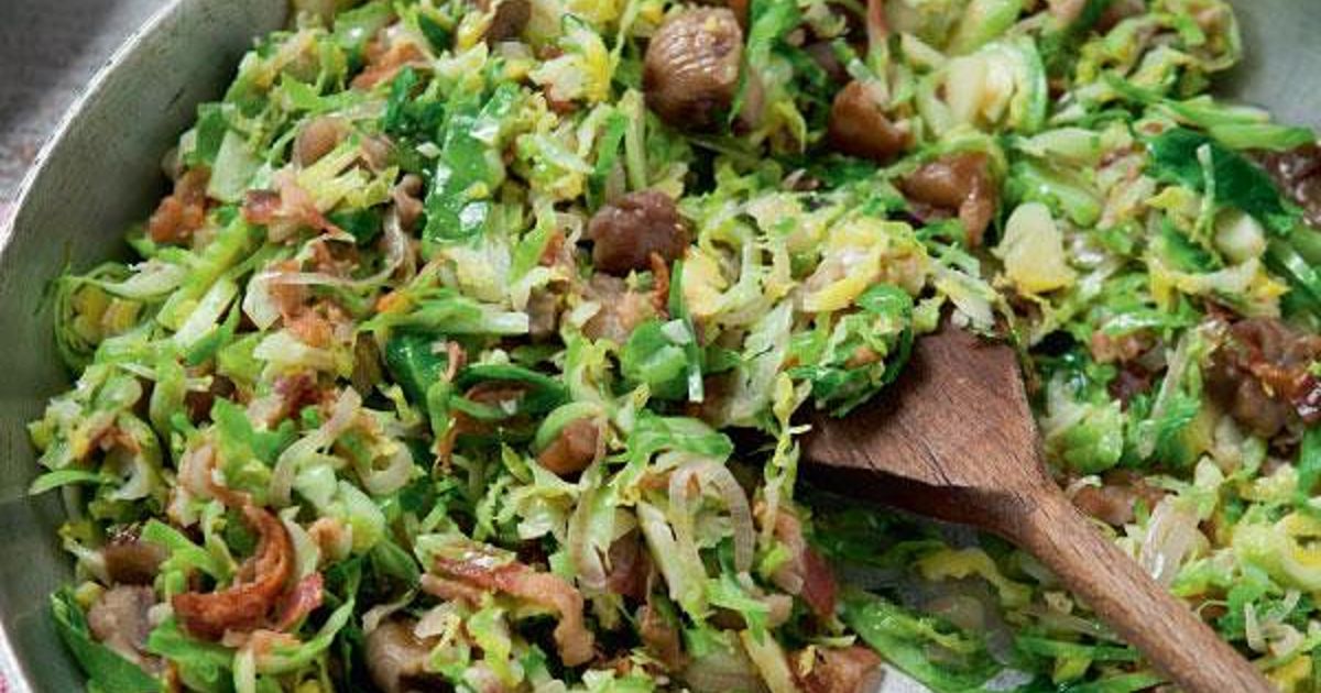 Shredded Brussel Sprouts With Bacon Recipe Jamie Oliver