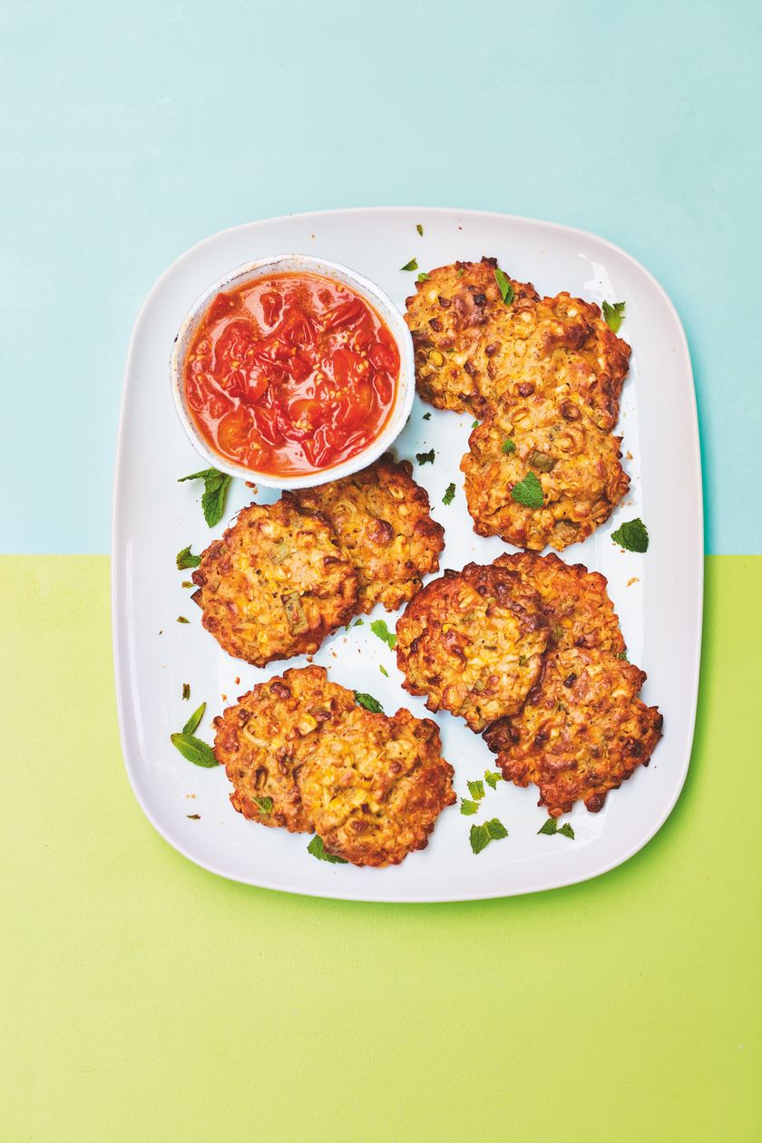 Rukmini Iyer Sweetcorn Fritters | Easy Vegan Barbecue Recipe