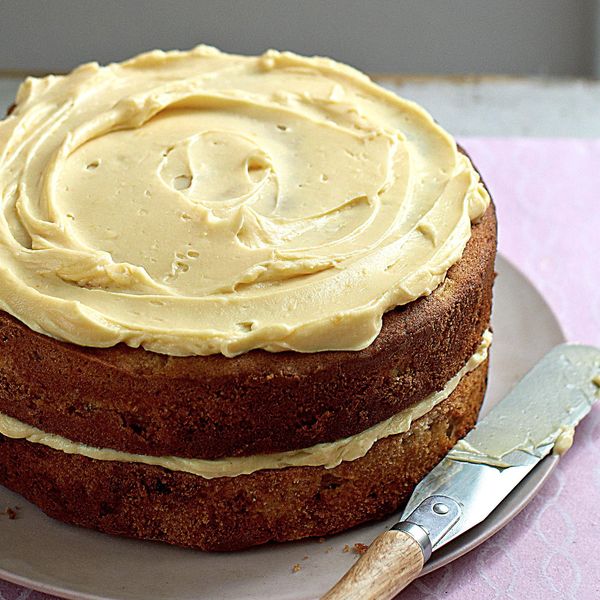 Apple Cake with Rum Buttercream - The Happy Foodie