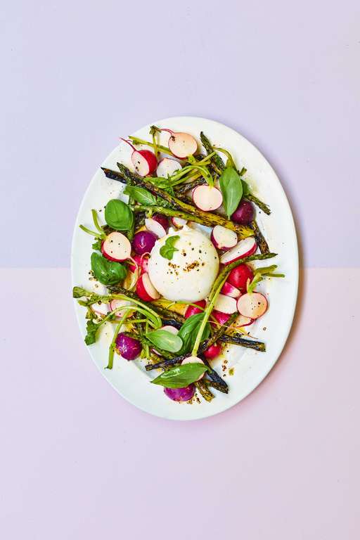Grilled Asparagus & Burrata Salad | Easy Summer Barbecue Recipe
