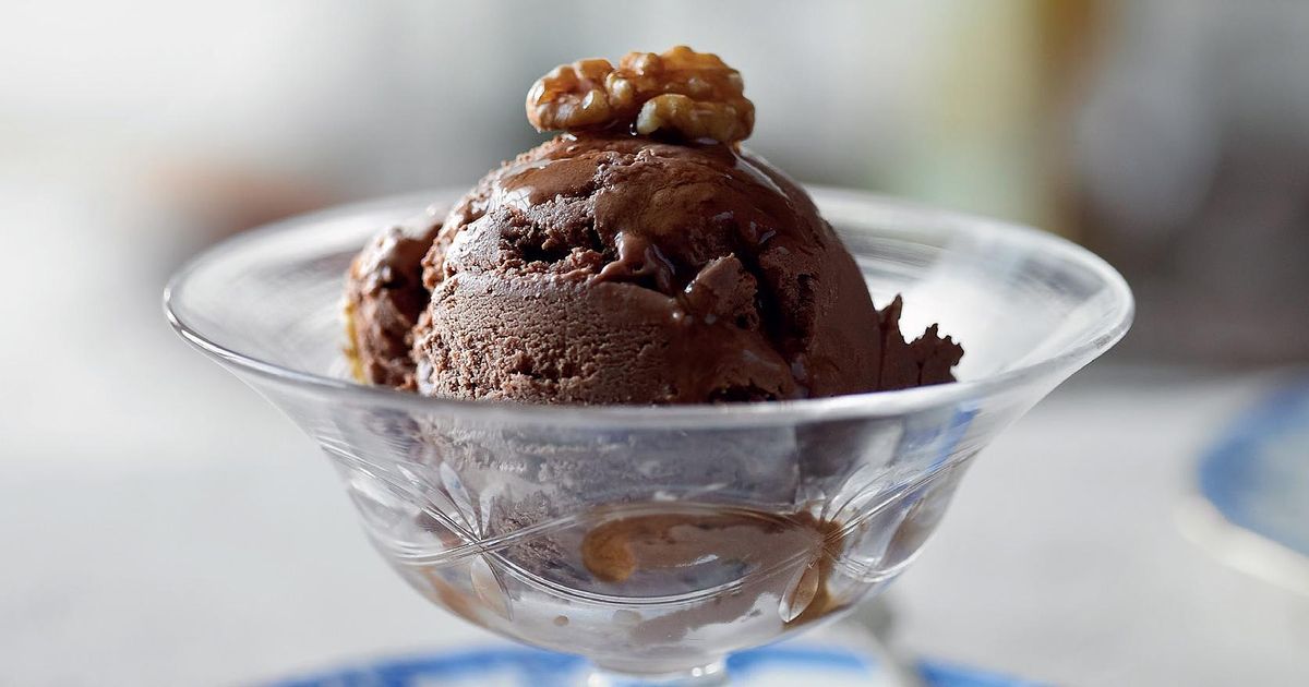 Maple and Walnut Chocolate Ice Cream - The Happy Foodie