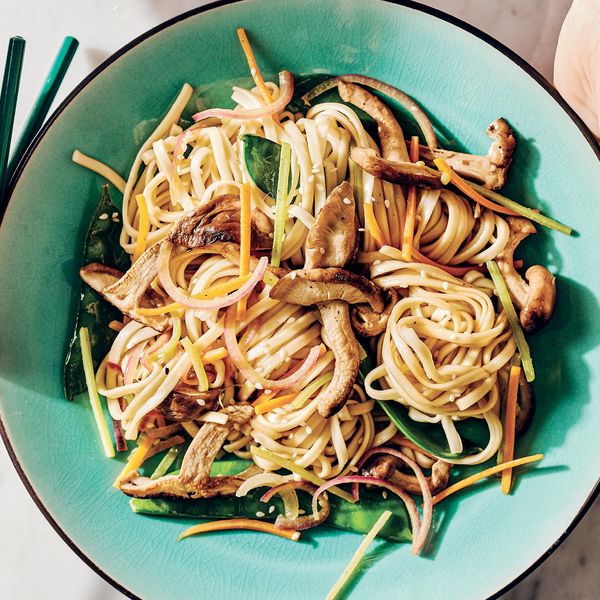 Shiitake Mushrooms with Fresh Noodles | Vegan Stir-Fry Recipe