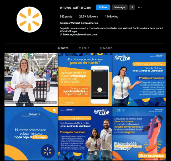 Employer branding on Instagram with an example from Walmart
