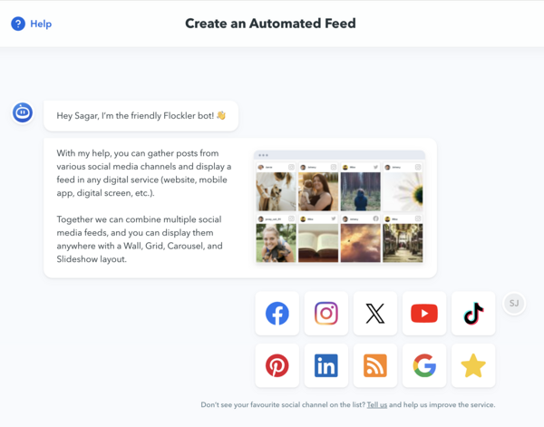 Create an automated feed