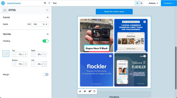 Embed videos in a Sendinblue email newsletter