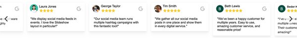 Google Reviews carousel embed