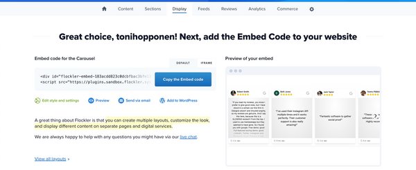 Google Reviews embed code for any website