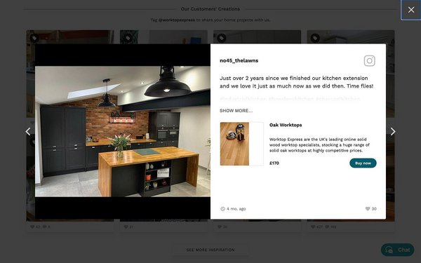 shoppable-instagram-reviews-post-on-worktop-express-webshop