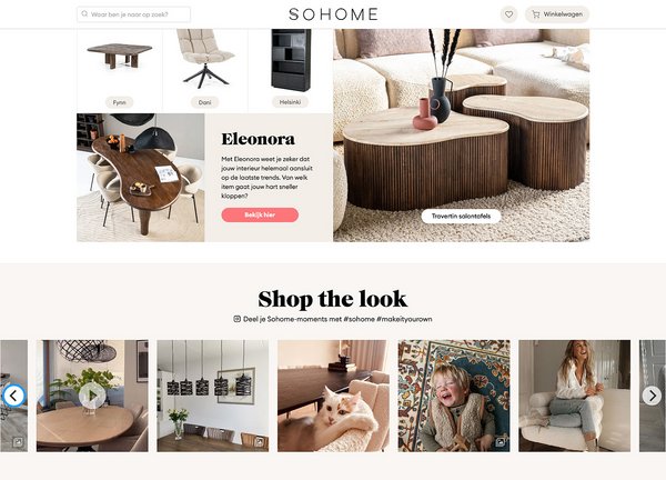 An example of user generated content on a website of an online shop