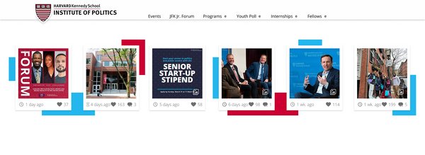Example of HKS social media feed on its website