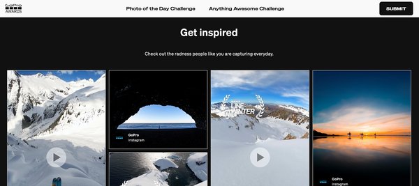 GoPro's social media feed example