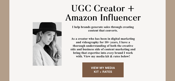 UGC Portfolio example from Michelle, a content creator