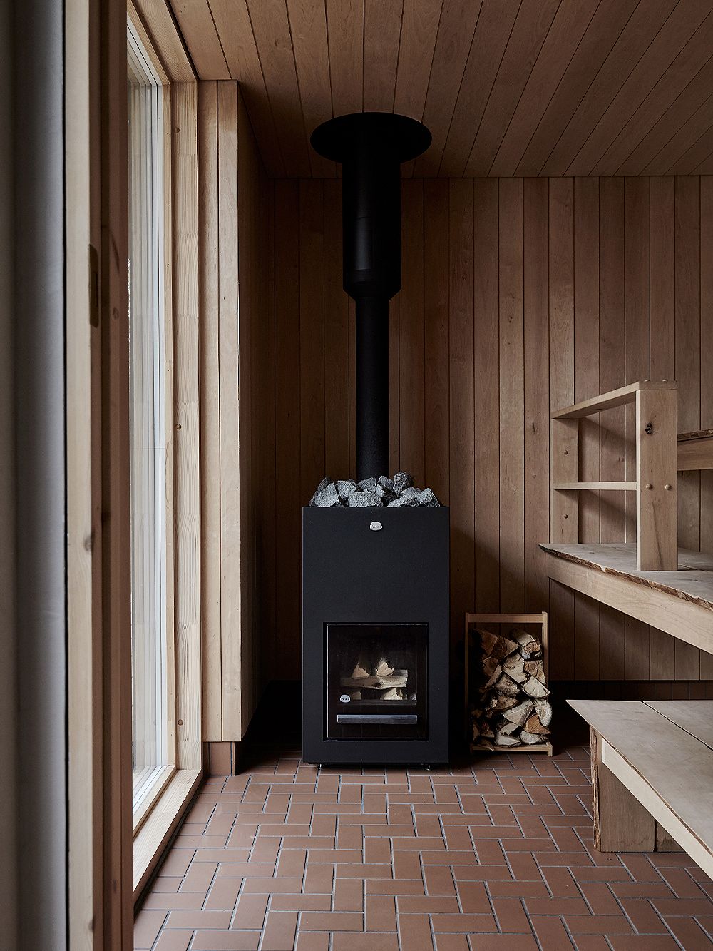 A modern Finnish sauna