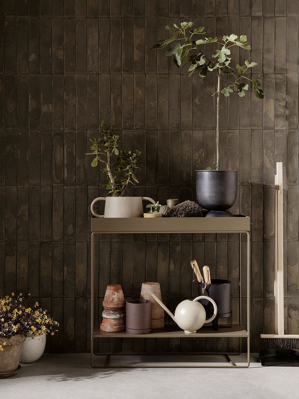 Ferm Living Plant Box, two-tier, olive