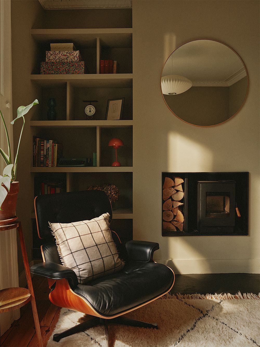 Ferm Living Calm cushion, 50 x 50 cm, camel - black