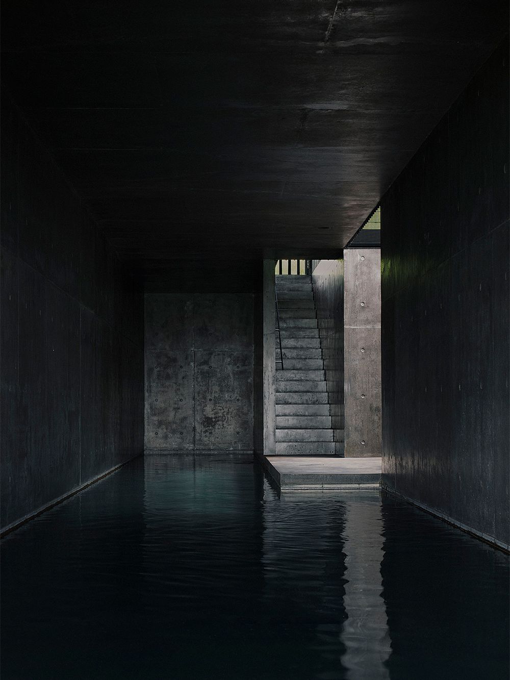 An image of the interior of Federal House, designed by Edition Office: the pool area.