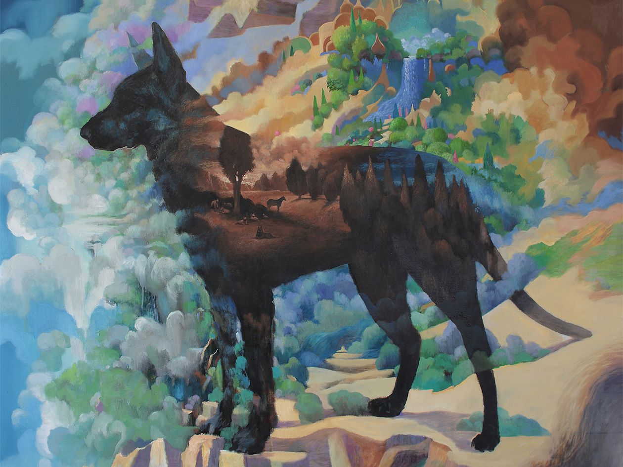 Samuli Heimonen’s painting Inside landscape, 2021
