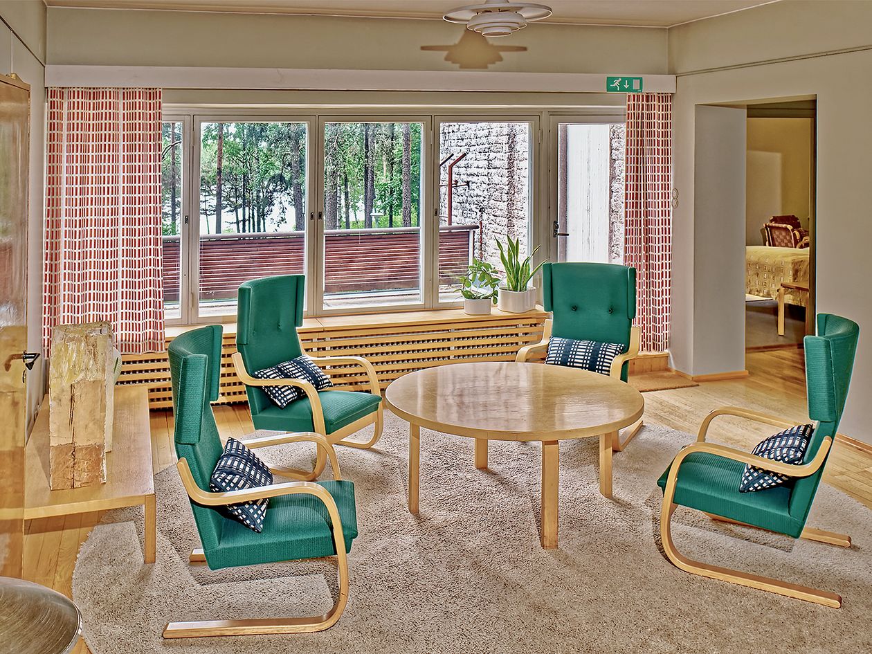 Interior of the Kantola residence in Sunila, Kotka