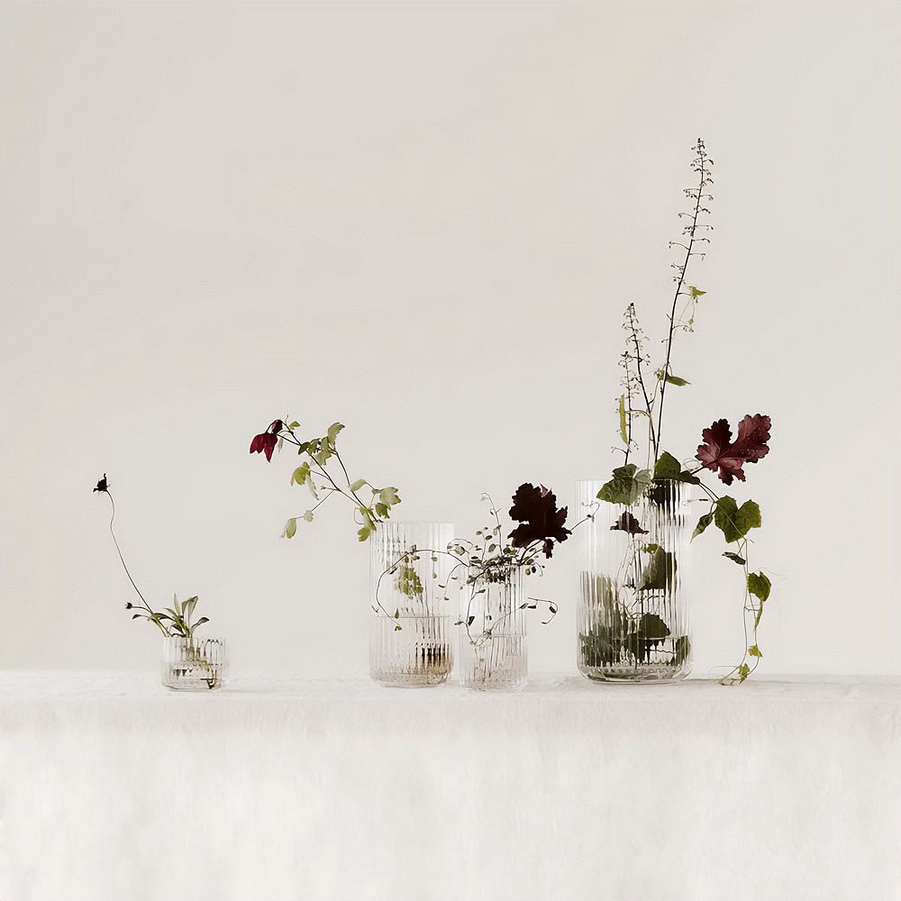 Different-sized Lyngby glass vases