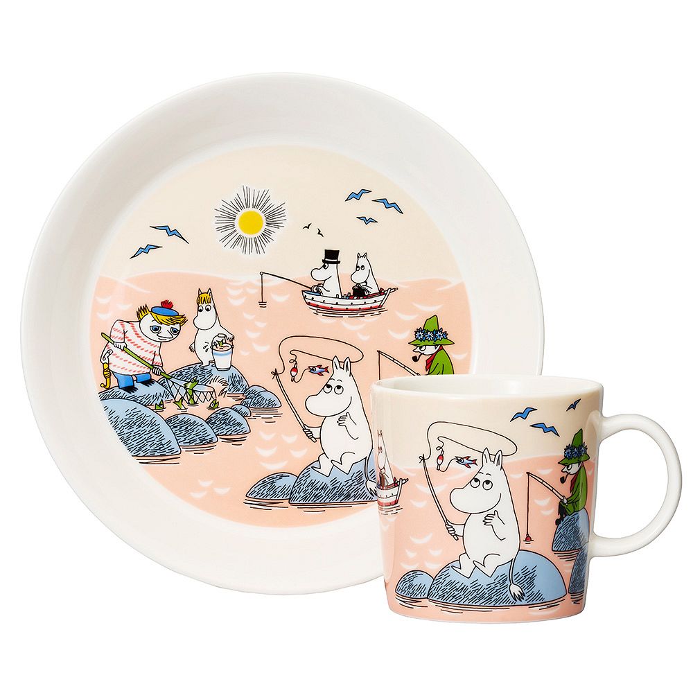 Arabia's Moomin summer tableware set 2022, Fishing
