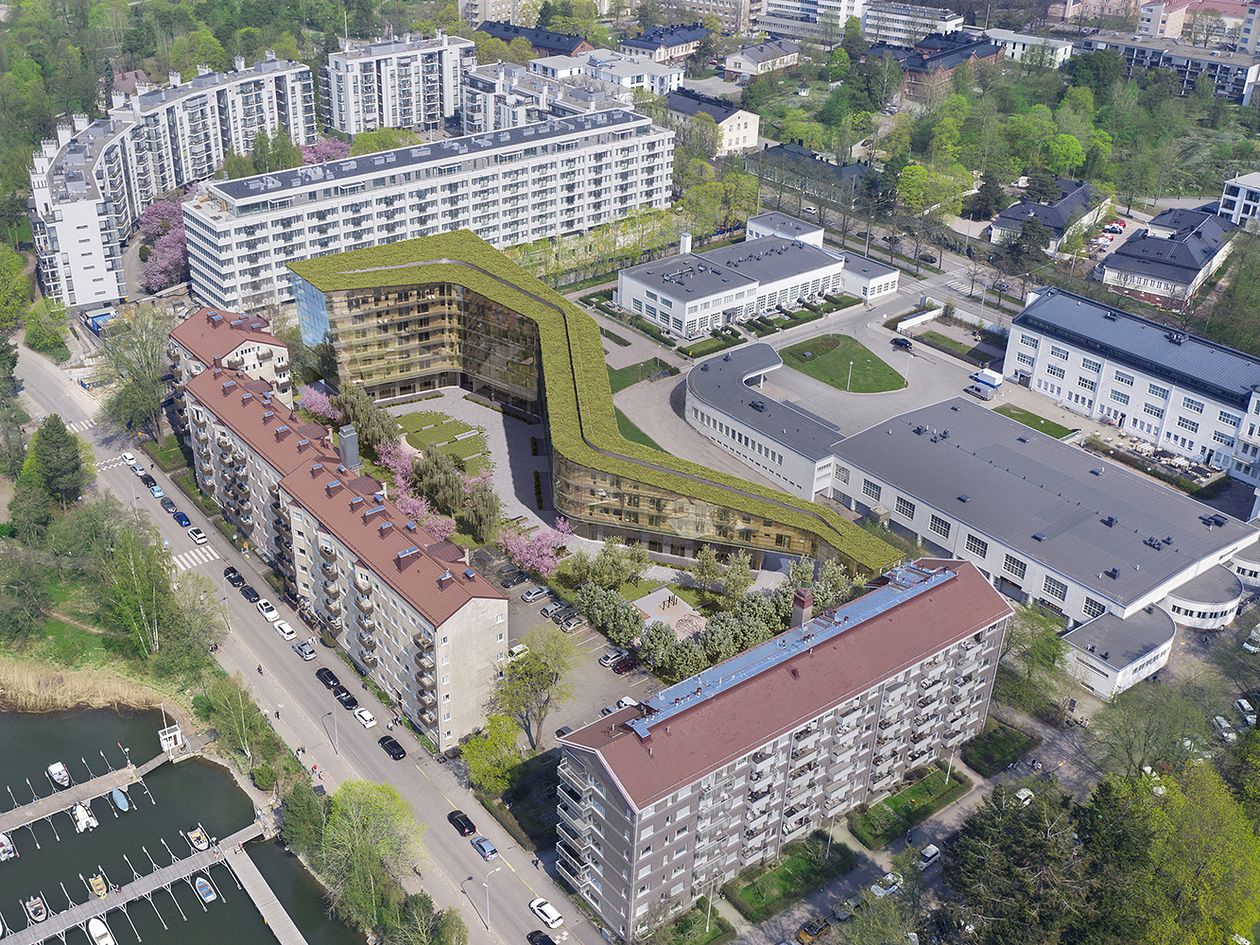 Newil&Bau Meander housing, aerial view