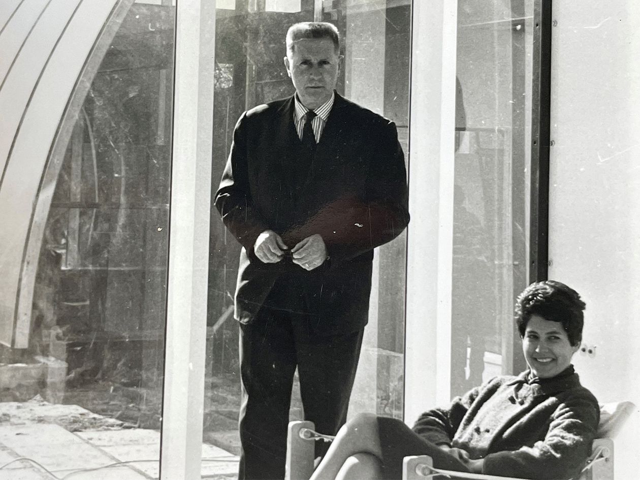 Jean Prouvé and Catherine Prouvé in 1967
