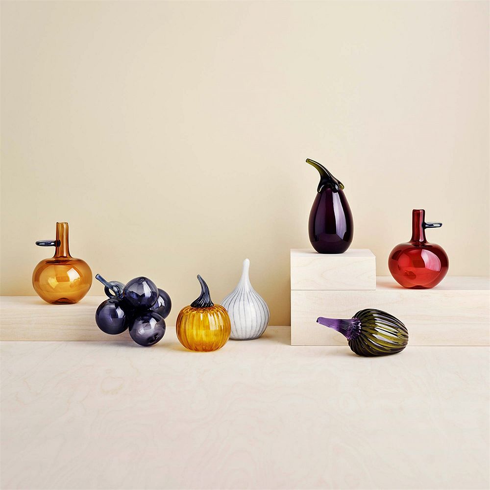 Fruits and Vegetables art glass series by Oiva Toikka