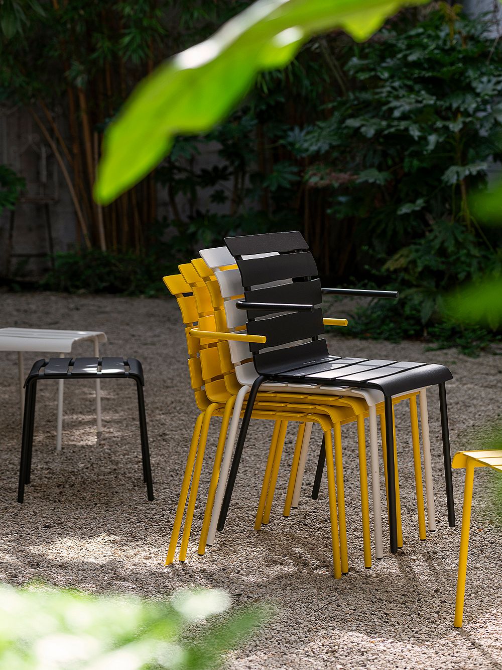 Stackable Aligned chairs