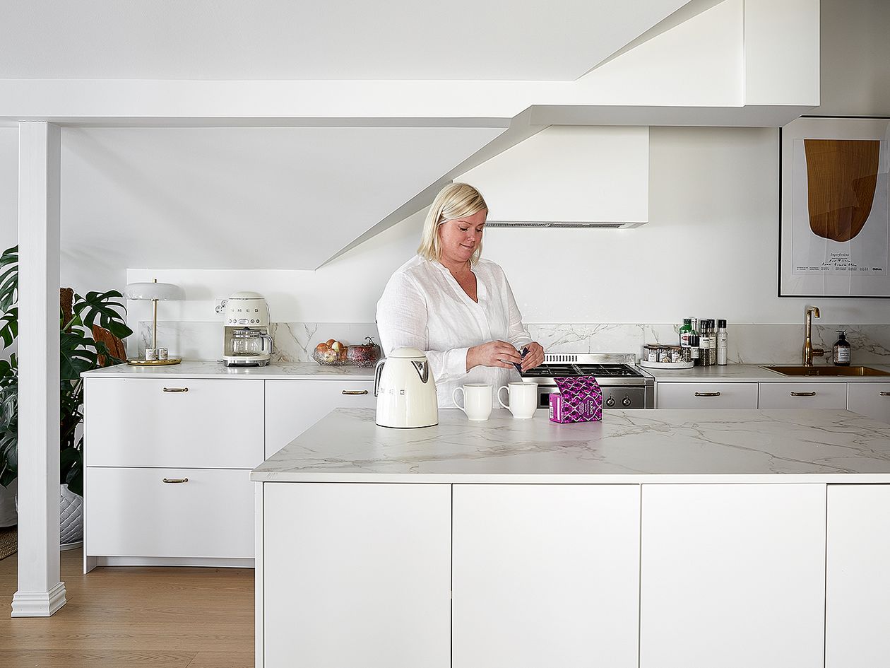 Kitchen in a summer home in Hanko